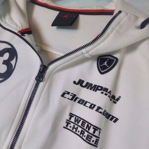 Jordan Full Zip Hoodie Jacket Jumpman 23‎ Race Team White Black Red Mens Medium